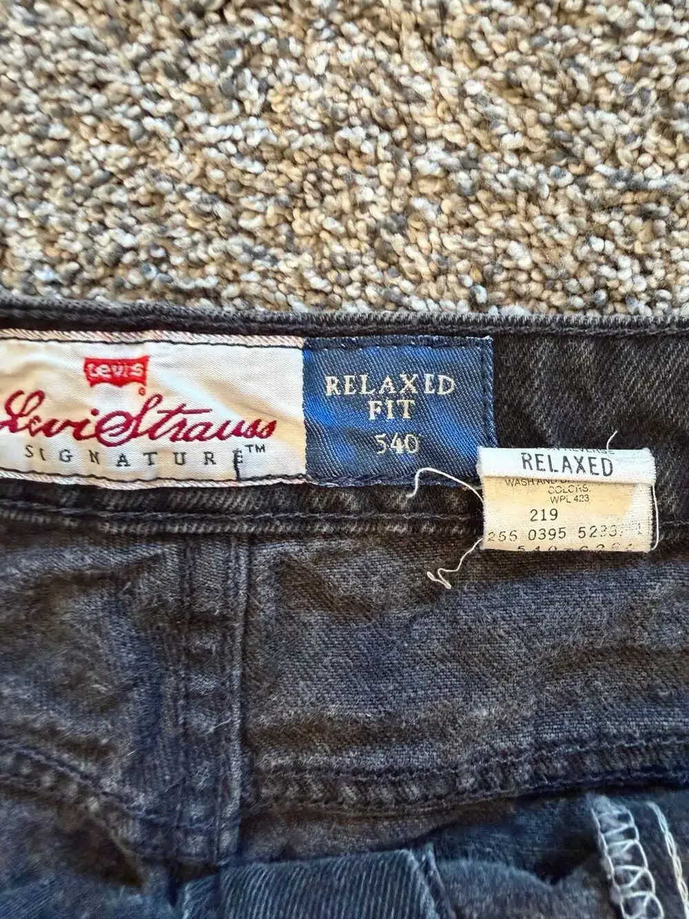 Vintage Levi Strauss Signature 540 Relaxed Fit Black Denim Jeans Size 36x29